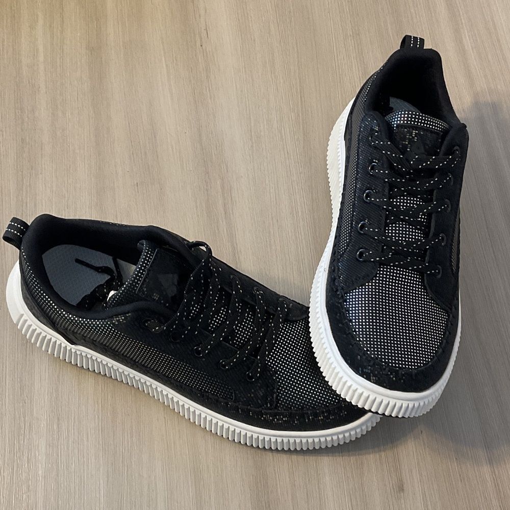 Fashion Brand Company Black and White Sneakers